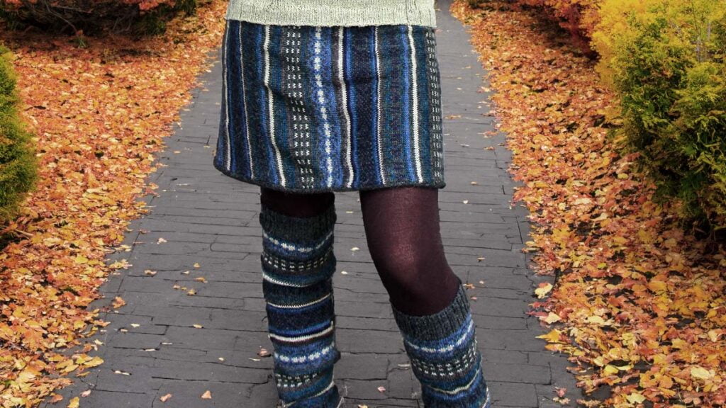 Beinstulpen Wolle und Strickrock