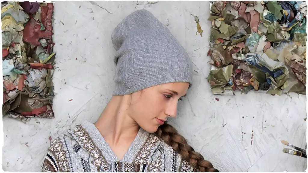 peruanische Mütze für Damen Mädchen schön gekleidet mit einer peruanischen Mütze